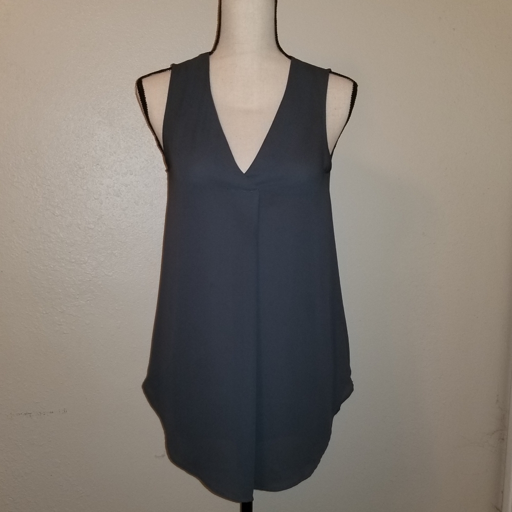 H&M Sheer gray tank top